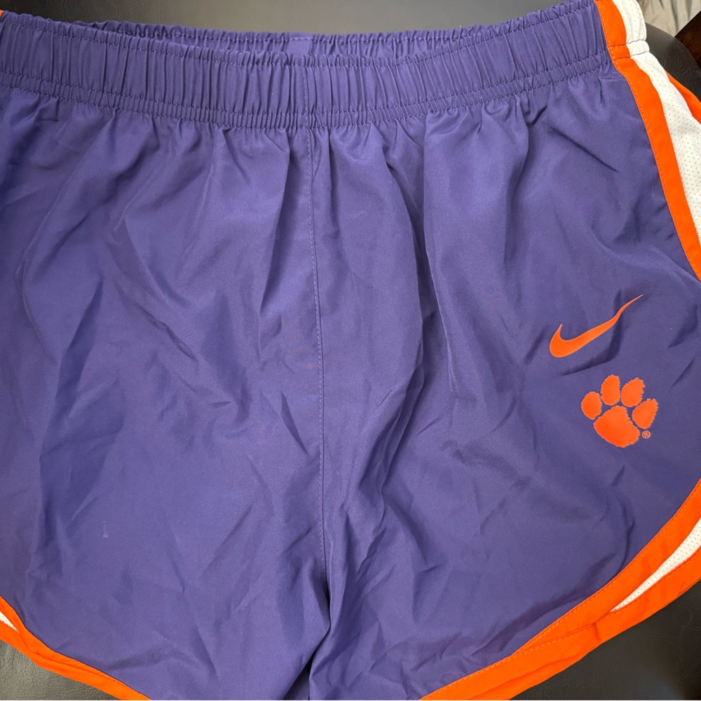 CLEMSON Nike Dri-FIT Purple and Orange Shorts